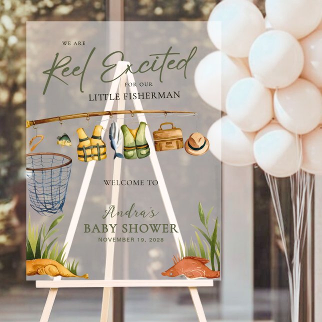 Señal Acrílica Welcome to our Reel Excited Little Fisherman Baby  (Subido por el creador)