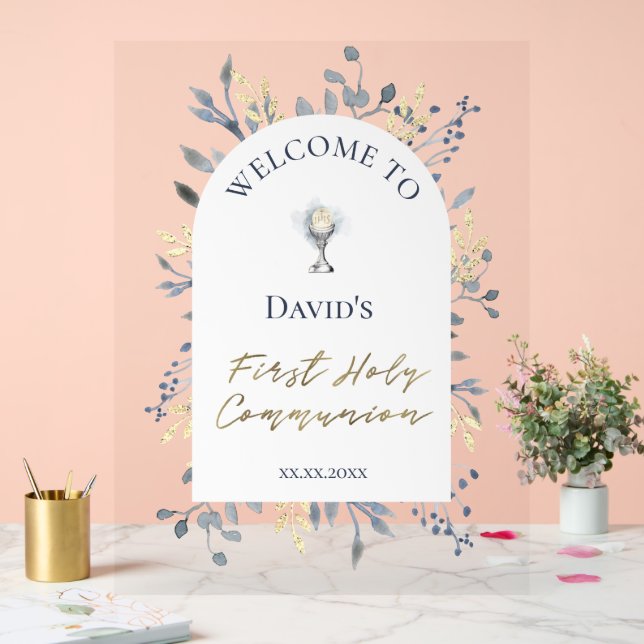 Señal Acrílica welcome to the First Communion Acrylic Sign (Boda)