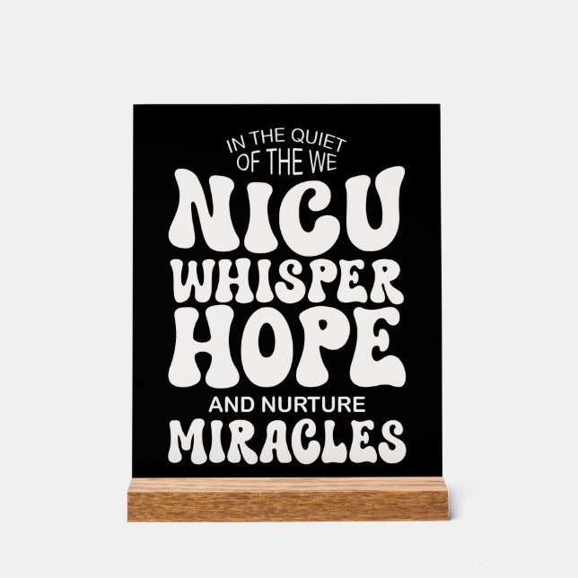 Señal Acrílica  Whispering Hope, Nurturing Miracles  (Anverso)