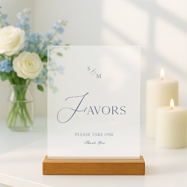 Señal Acrílica White Acrylic “Favors” Sign  (Subido por el creador)