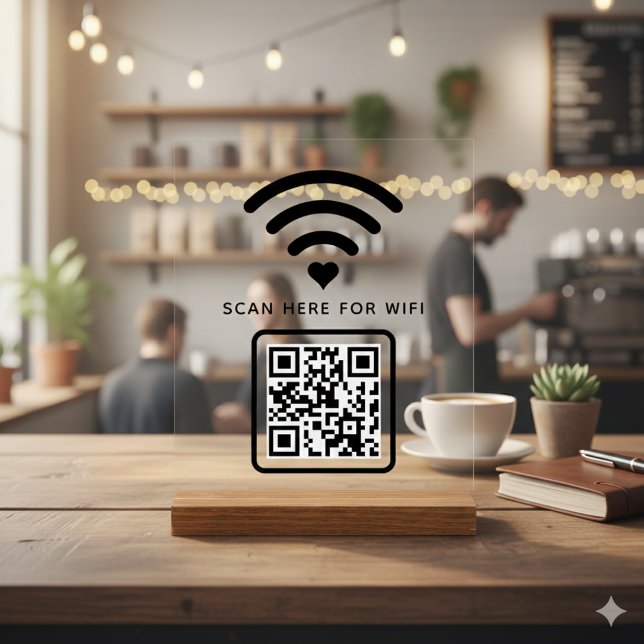 Señal Acrílica Wifi QR Code Scan para conectar autoadhesivo (Subido por el creador)