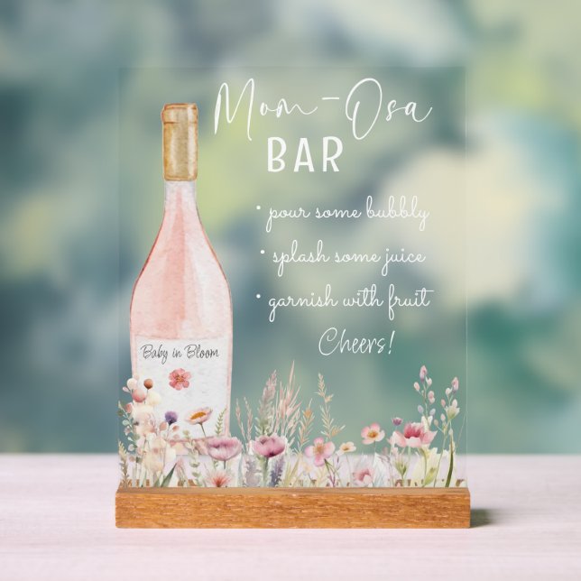 Señal Acrílica Wildflower Floral Mom-Osa Sign (Neutral )