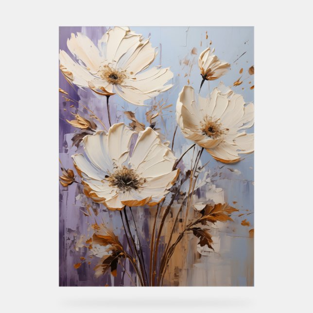 Señal Acrílica Windflower - Impasto Floral (Anverso)