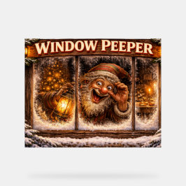 Señal Acrílica Window Peeper Icelandic Yule Lad art