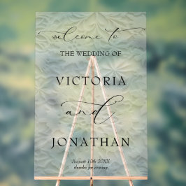 Señal Acrílica Winter Elegant Snowflakes Wedding Welcome