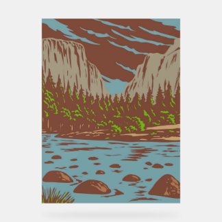 Señal Acrílica WPA Art El Capitan en Parque Nacional Yosemite