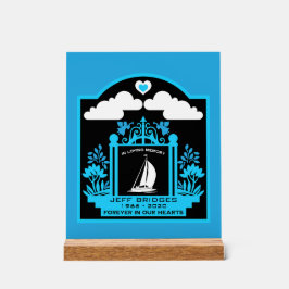Señal Acrílica Yachtman | Monumento al funeral de Yachtswoman