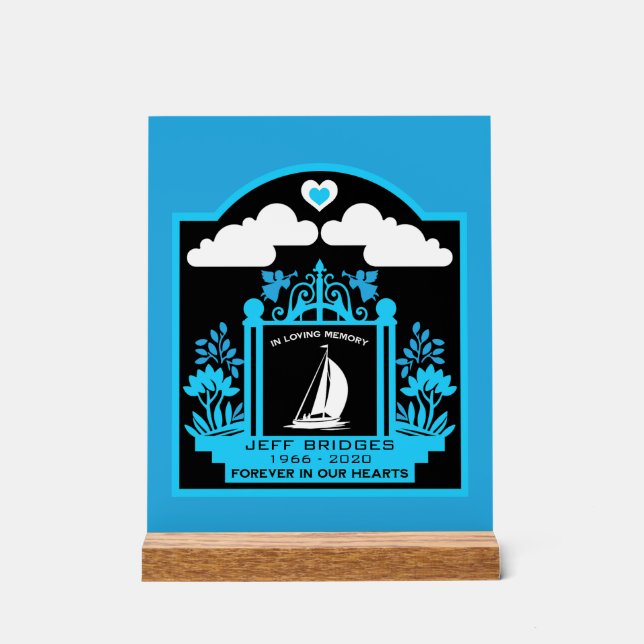 Señal Acrílica Yachtman | Monumento al funeral de Yachtswoman (Anverso)