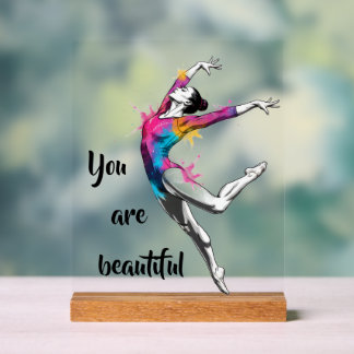 Señal Acrílica You Are Beautiful – Inspirational Dance & more