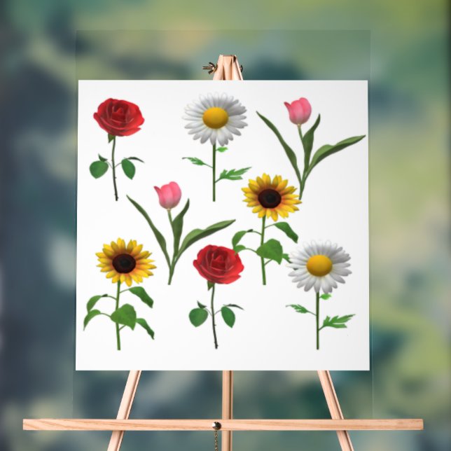 Señal Acrílica Zazzle Tile cerámico 4.25" x 4.25, pequeño (Neutral )