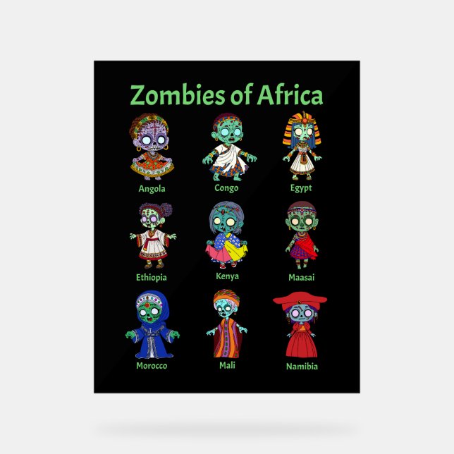 Señal Acrílica Zombies de África (Anverso)
