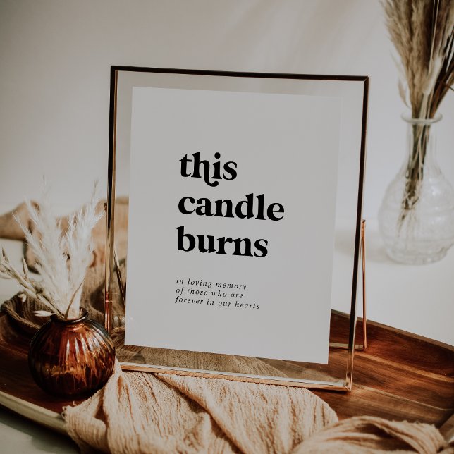 Señal conmemorativa moderna negra esta vela arde (Subido por el creador)