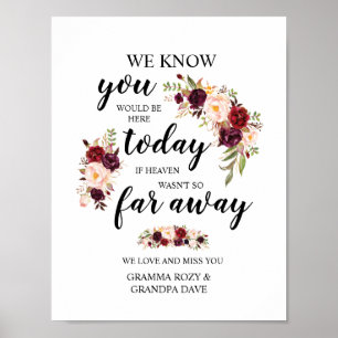 Señal conmemorativa personalizada en memoria amoro