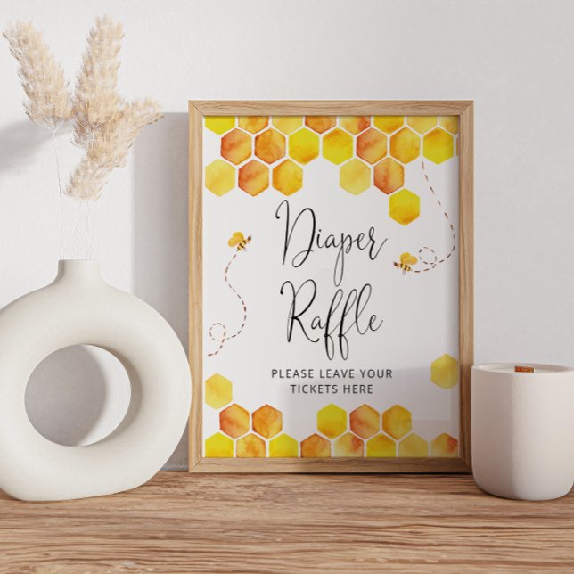 Señal de abeja de ducha de bebé Diaper Raffle (Subido por el creador)