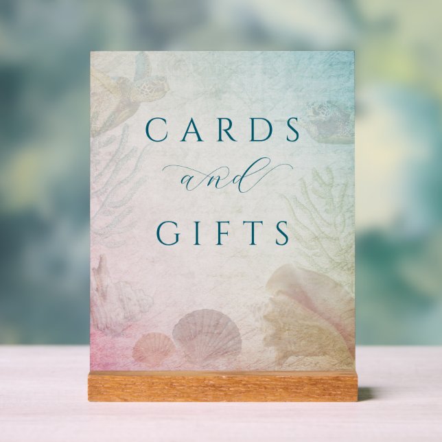 Señal de acrílico para regalos de boda en Mares Vi (Neutral )