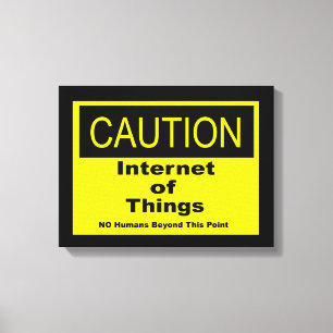 Señal de advertencia de precaución del Internet de