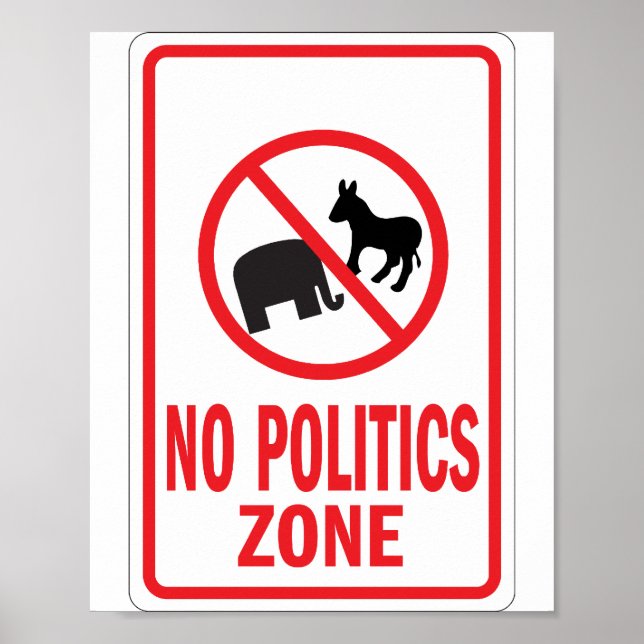 Señal de advertencia de zona política no (Frente)