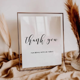 Señal de agradecimiento del boda