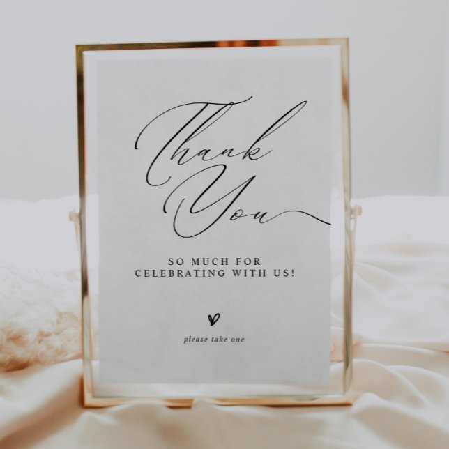Señal de Agradecimiento y Regalos de Boda Minimali (Subido por el creador)