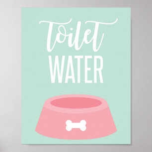 Señal de agua de inodoro para fiesta de cumpleaños