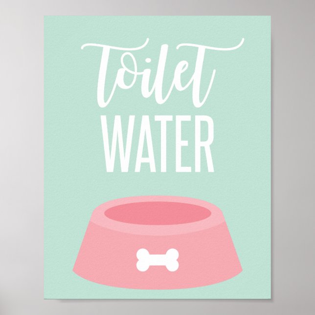 Señal de agua de inodoro para fiesta de cumpleaños (Frente)