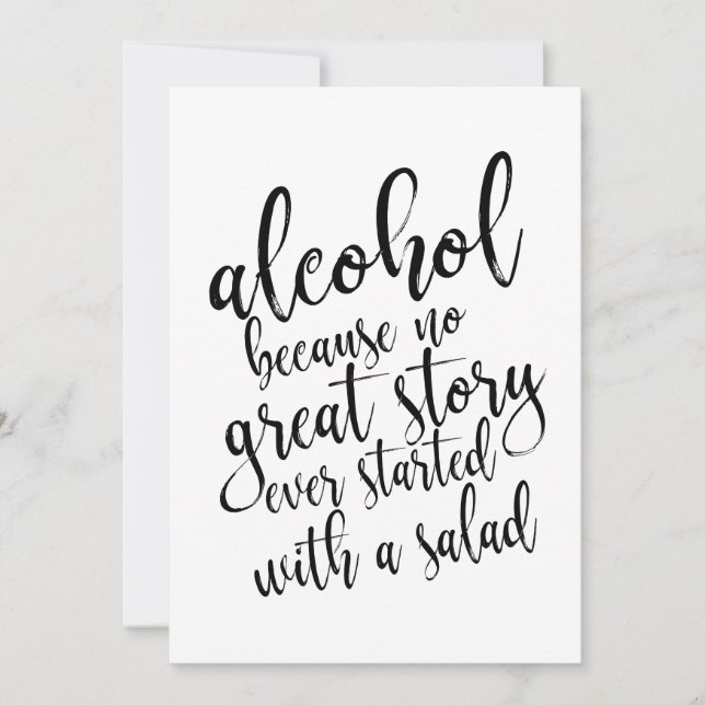 Señal de Alcohol Porque Ninguna Gran Historia es A (Anverso)