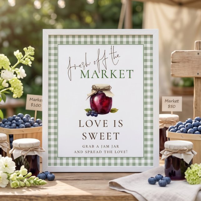 Señal de amor dulce en el mercado de Gingham para  (Subido por el creador)