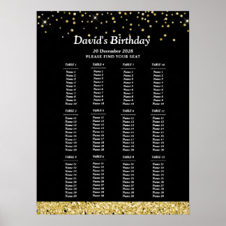 señal de asiento con purpurina y dorada, asiento d