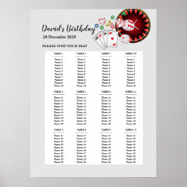 señal de asiento para fiesta en el CASINO, asiento