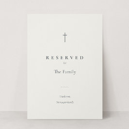 Señal de Asiento Reservado Cruz Cristiana Grace St