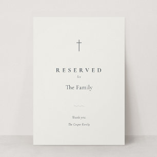 Señal de Asiento Reservado Cruz Cristiana Grace St