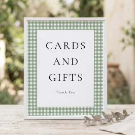 Señal de Baby Shower de Tarjetas y Regalos de Cuad