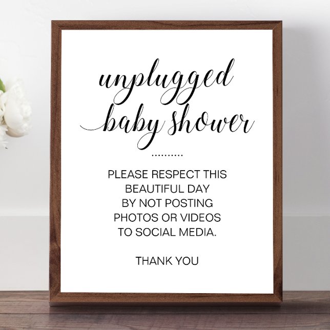 Señal de Baby Shower Desconectado Sin Redes Social (Subido por el creador)