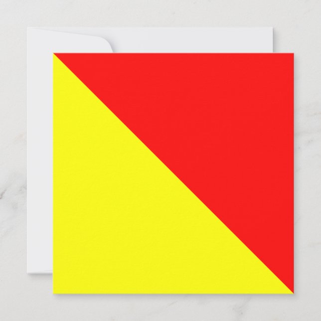 Señal de bandera náutica letra Oscar O (Anverso)