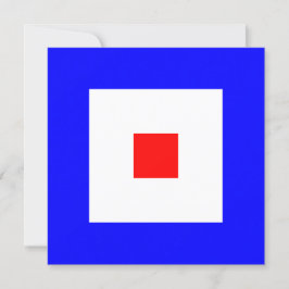 Señal de bandera náutica Letra Whiskey W