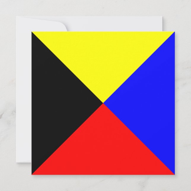 Señal de bandera náutica Letra zulu Z (Anverso)
