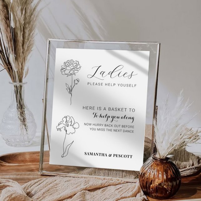 Señal de baño boda moderna (Subido por el creador)