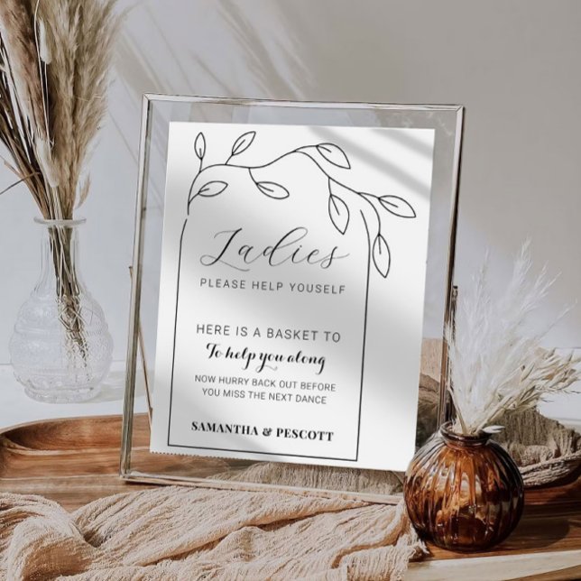 Señal de baño de boda de arco mínimo (Subido por el creador)