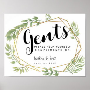 Señal de baño Gents - país de productos de aseo Cr