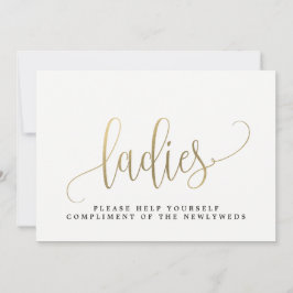 Señal de Baño para Bodas de Damas - Caligrafía Enc