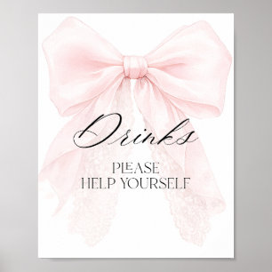 Señal de barra de bebidas para baby shower moderna