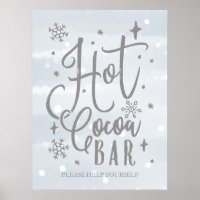 Señal de barra de cacao caliente signo de baby sho