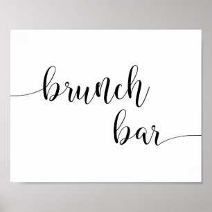 Señal de barra de desayuno con caligrafía rústica