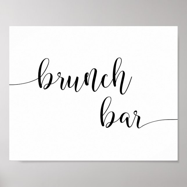 Señal de barra de desayuno con caligrafía rústica  (Frente)