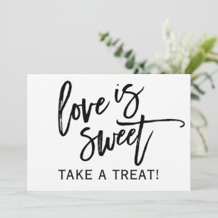 Señal de barra de dulces / buffet de boda 5X7 Ne