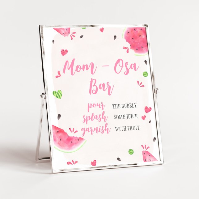 Señal de barra de Mamá Osa para Baby Shower de Niñ (Sweet Little Baby Shower Mom Osa Bar Sign)