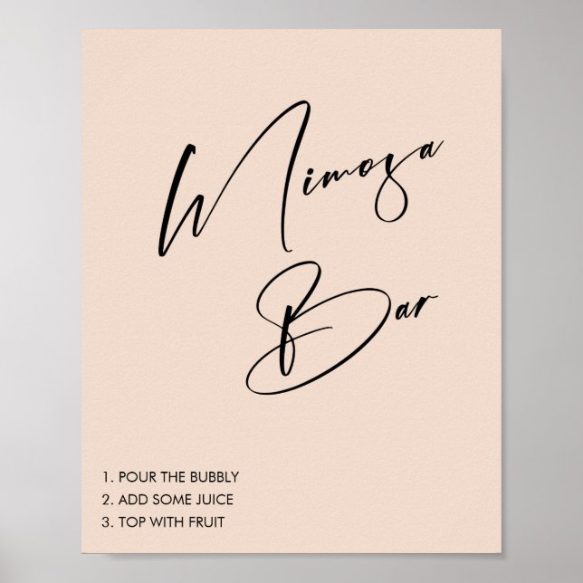 Señal de barra de mimosa de despedida de soltera r (Frente)