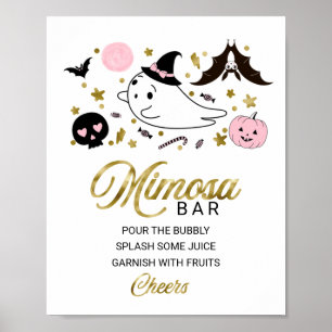 Señal de barra de mimosa para baby shower de niña