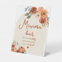 Señal de barra de mimosa para boda boho de otoño c