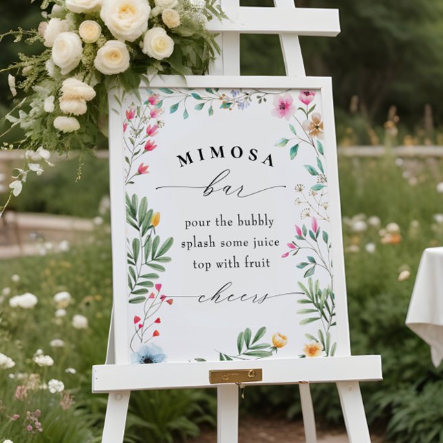 Señal de barra de Mimosa para boda de ducha nupcia (Subido por el creador)